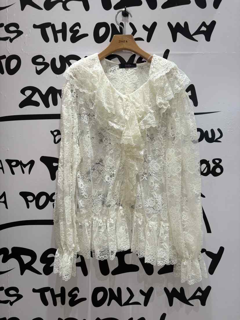 2ND K韓國東大門直郵女裝新品職業熱賣26春夏襯衫蕾絲衫2ND K襯衫/蕾絲衫