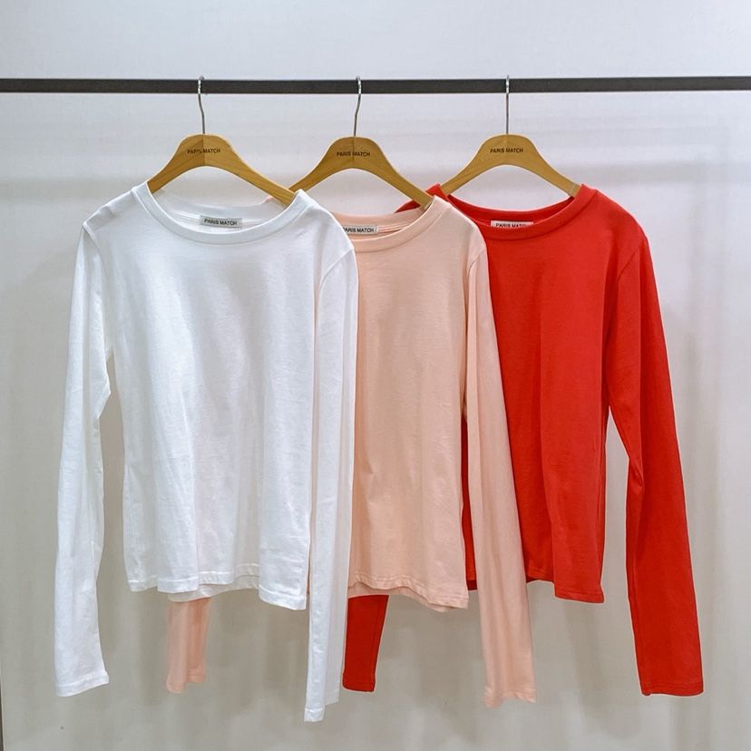 PARIS MATCH韓國直郵女士新款時尚26春夏熱賣推薦長袖T恤PARIS MATCH長袖T恤