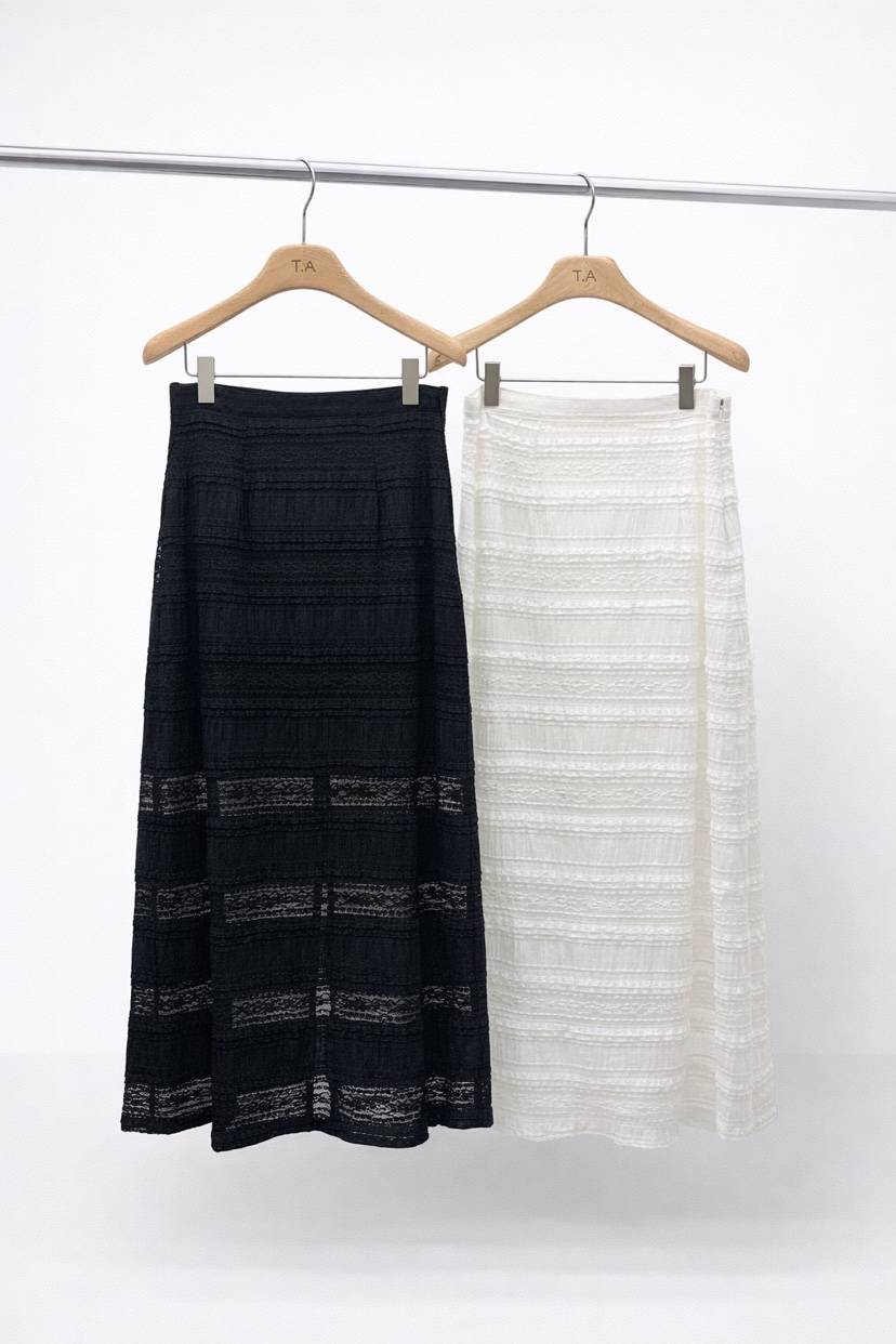 THE ABLE東大門代購女士新品時尚26春夏熱賣職業長裙蕾絲THE ABLE/TA長裙