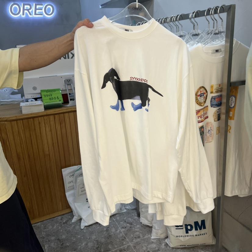 OREO韓國代購女裝新品26春夏人氣熱賣真品時尚休閑長袖T恤OREO長袖T恤