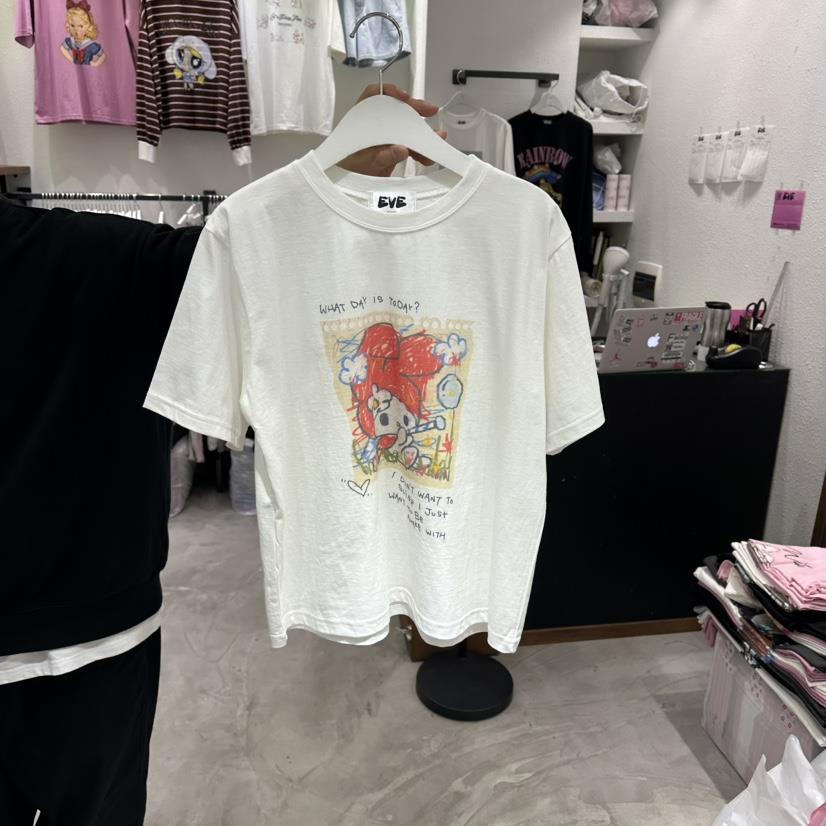 EVE韓國代購女士新款26春夏真品時尚休閑推薦人氣職業T恤EVET恤