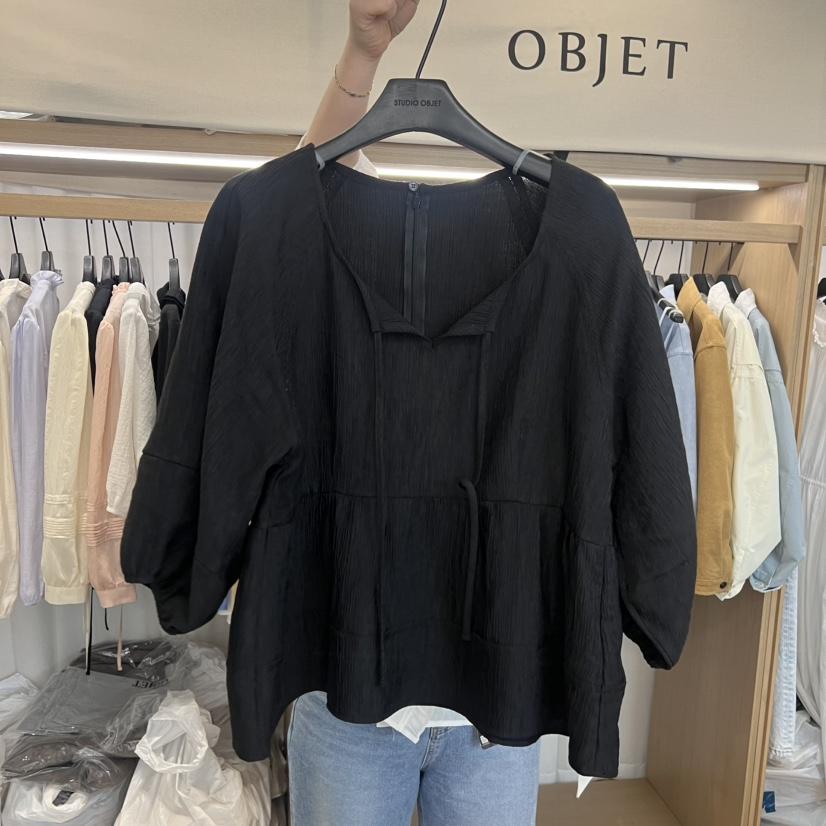 OBJET/LOVEUSU韓國直郵女裝新款推薦時尚人氣襯衫蕾絲衫OBJET/LOVEUSU襯衫/蕾絲衫