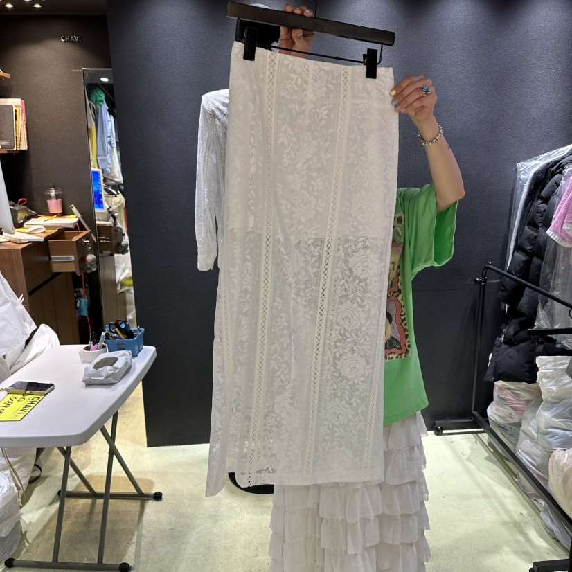 CHAVI韓國直郵女裝新款時尚人氣職業熱賣休閑26春夏推薦長裙CHAVI長裙