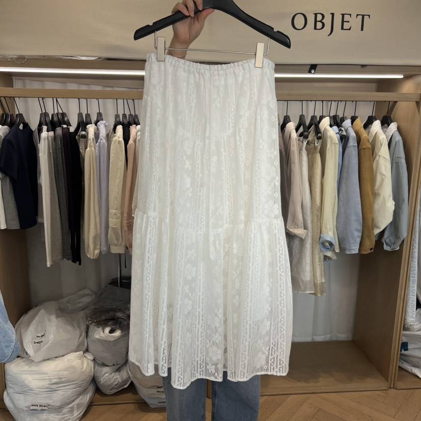 OBJET/LOVEUSU韓國代購女士新品人氣職業半身裙中短裙褶皺OBJET/LOVEUSU半身裙/中短裙