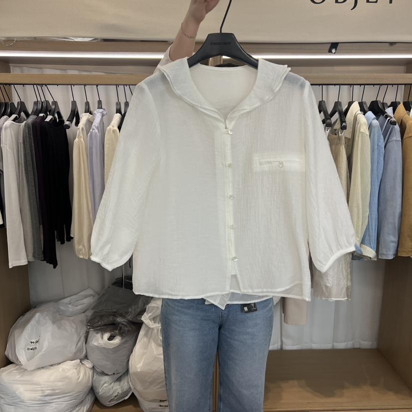 OBJET/LOVEUSU東大門直郵女裝新款人氣真品休閑襯衫蕾絲衫OBJET/LOVEUSU襯衫/蕾絲衫