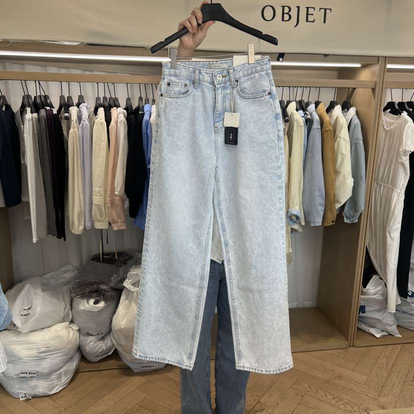 OBJET/LOVEUSU韓國直郵女士新款26春夏職業時尚人氣牛仔褲OBJET/LOVEUSU牛仔褲