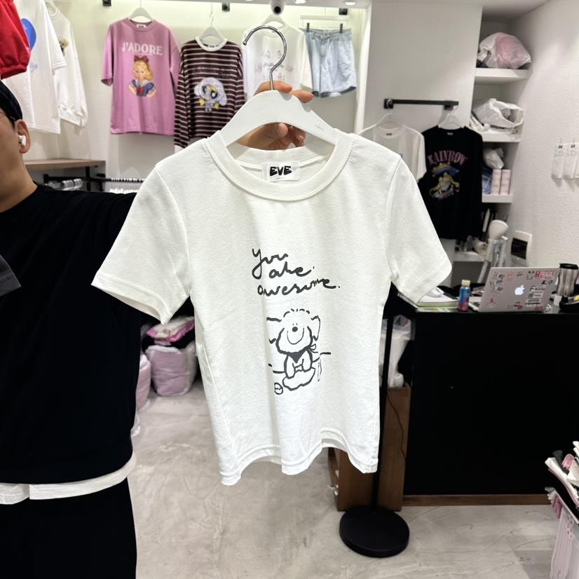 EVE韓國代購女士新款真品推薦26春夏時尚職業人氣休閑T恤EVET恤