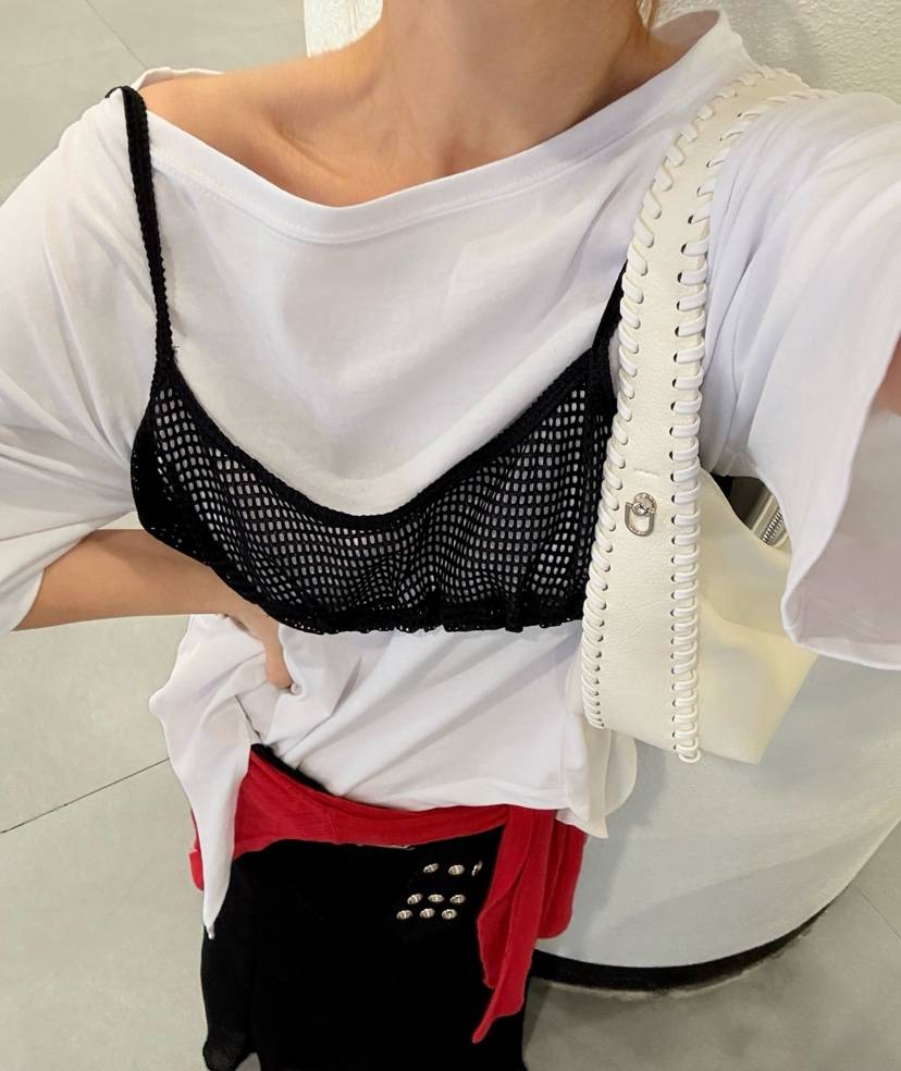 DENVER韓國直郵女裝新款26春夏休閑熱賣職業吊帶背心漁網DENVER吊帶/背心