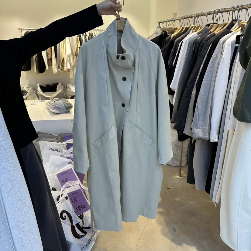 EYEFUL-Q東大門實拍女裝新款真品休閑26春夏推薦長款風衣eyeful長款風衣