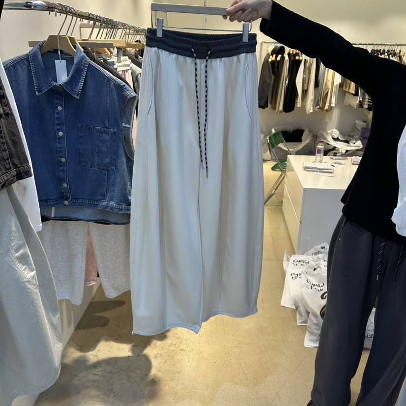 EYEFUL-Q韓國代購女士新品熱賣26春夏休閑職業休閑褲口袋eyeful休閑褲