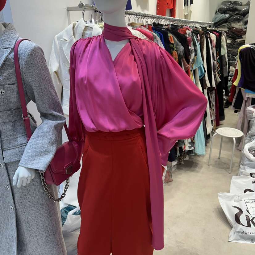 SENSIBLE-S韓國東大門代購女士新款熱賣襯衫蕾絲衫含腰帶真絲SENSIBLE襯衫/蕾絲衫