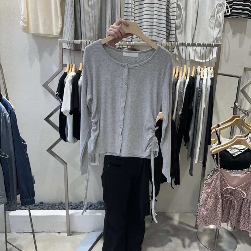 HIPTIQUE韓國代購女士新品26春夏熱賣推薦時尚長袖T恤褶皺HIPTIQUE長袖T恤