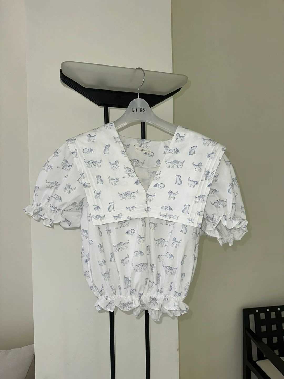 MURS東大門代購女士新款26春夏推薦時尚熱賣休閑襯衫蕾絲衫MURS襯衫/蕾絲衫