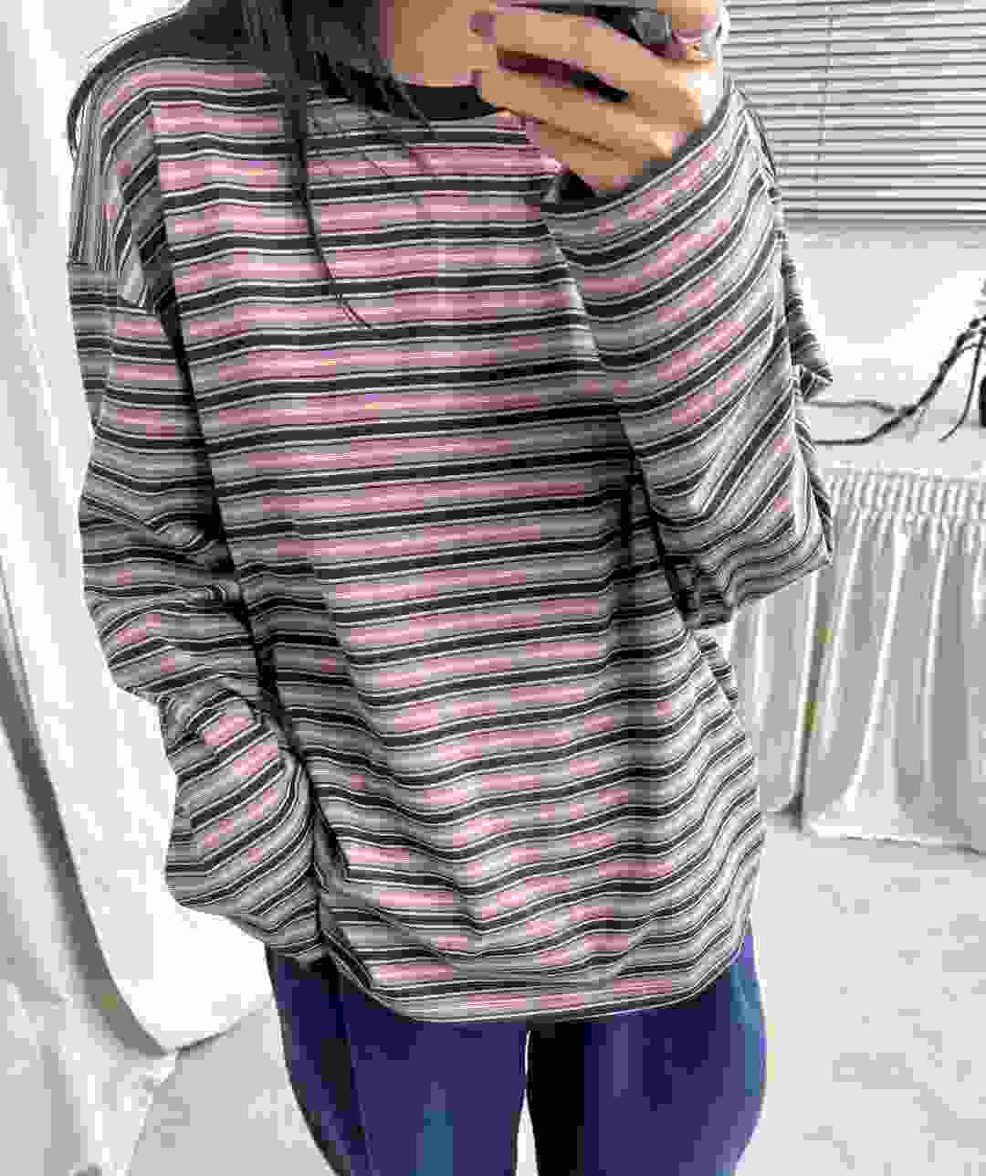 MURS韓國直郵女士新品時尚26春夏職業休閑推薦熱賣長袖T恤MURS長袖T恤