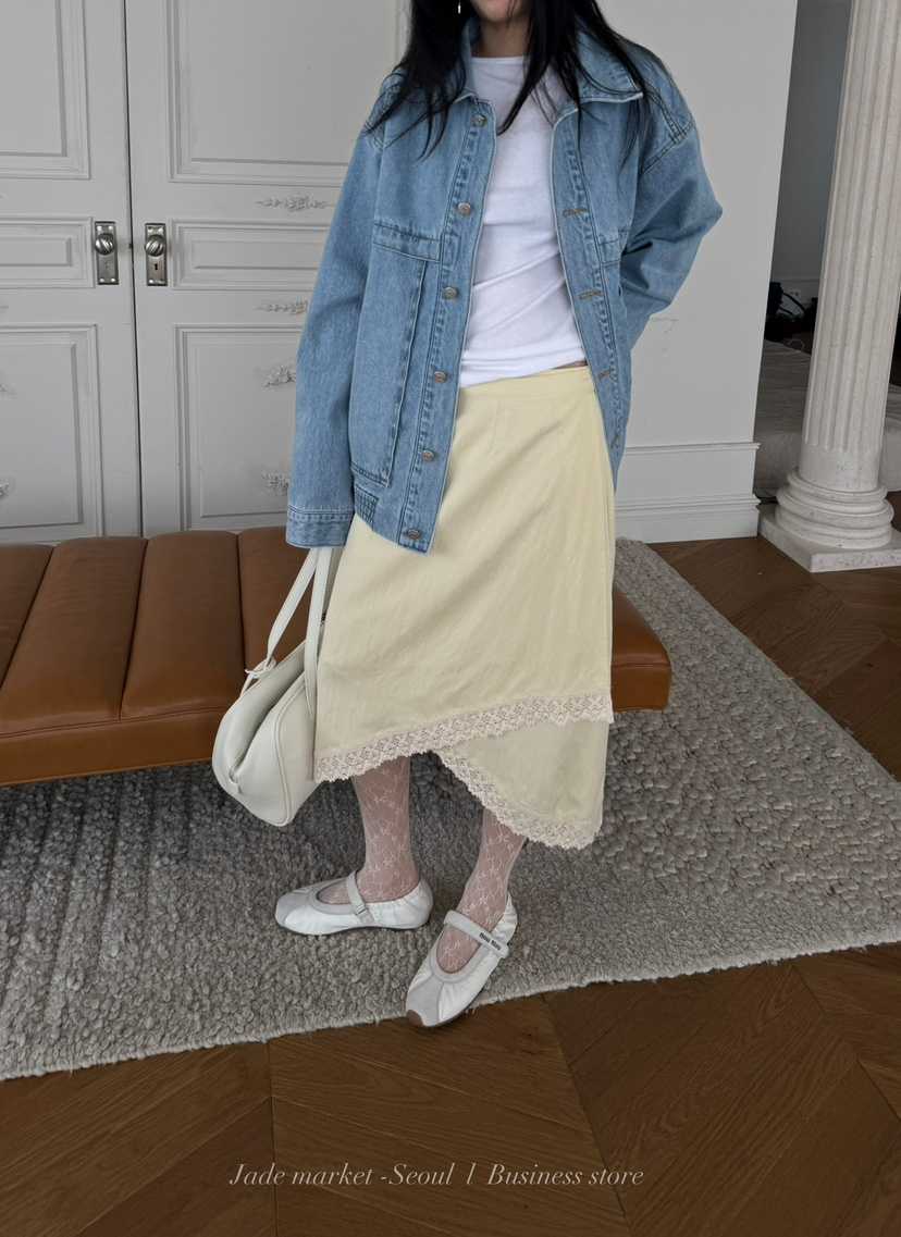 JADEMARKET韓國東大門代購女士新品時尚休閑26春夏推薦長裙JADE MARKET長裙