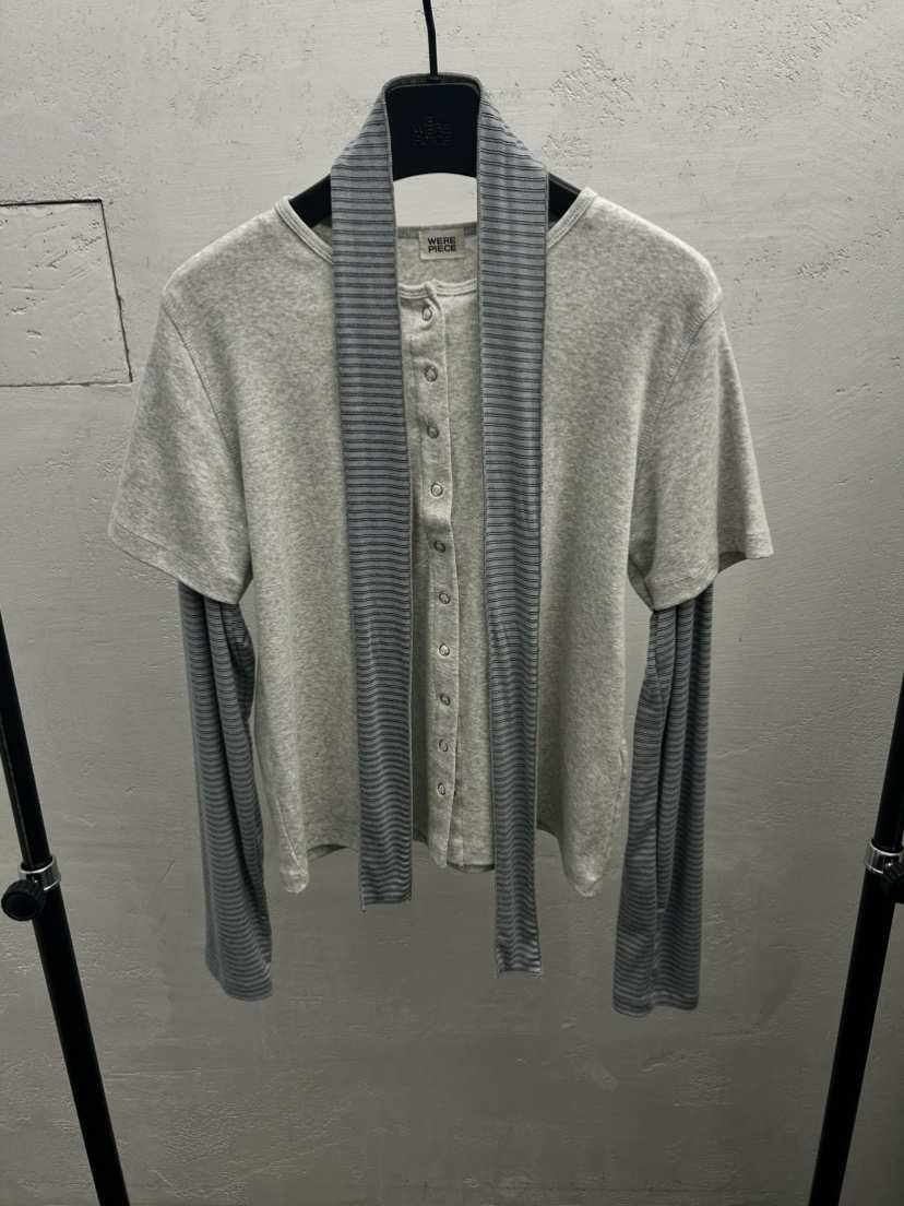 KARE/WEREPIECE韓國代購女裝新款熱賣長袖T恤含圍巾假兩件KARE/WEREPIECE長袖T恤