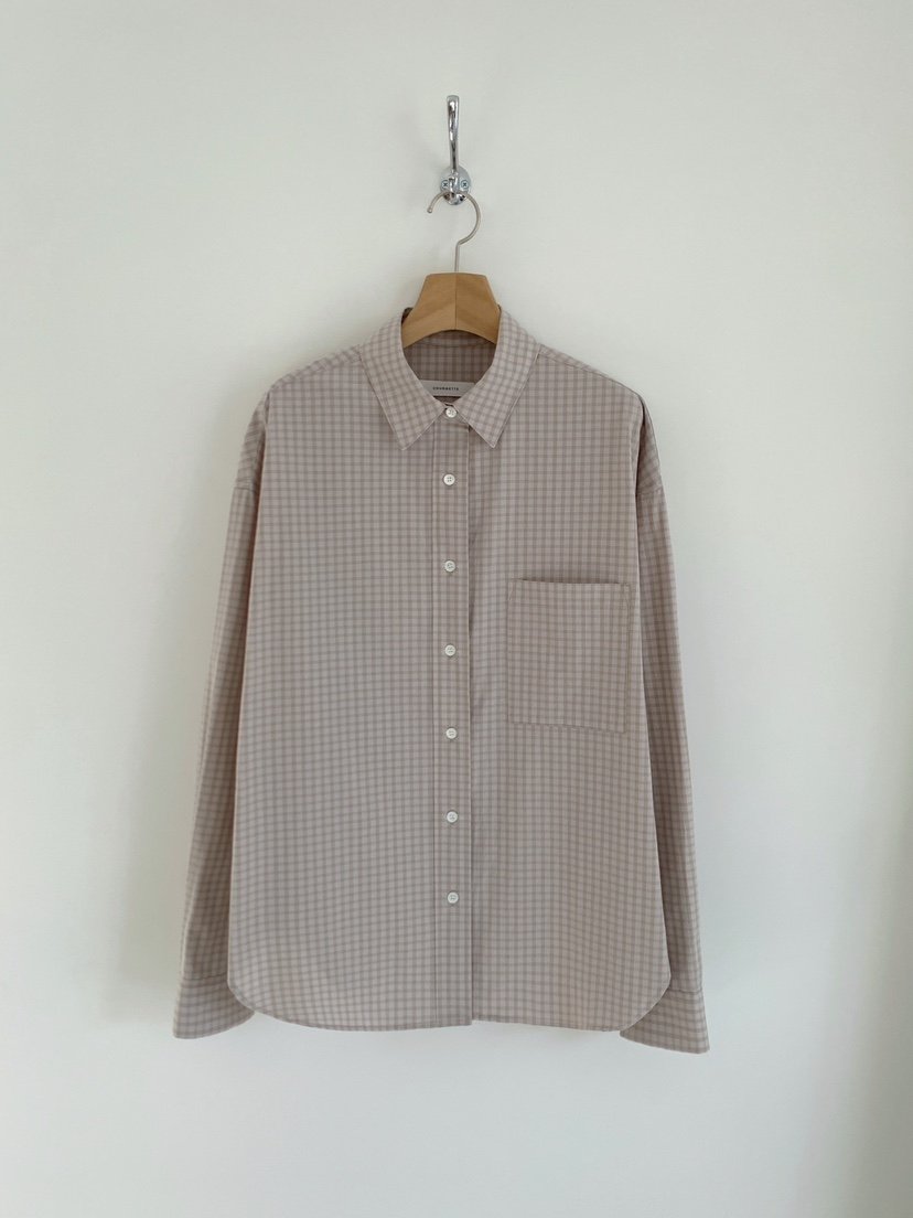 COURGETTE韓國東大門直郵女裝新款26春夏人氣襯衫蕾絲衫格子COURGETTE襯衫/蕾絲衫