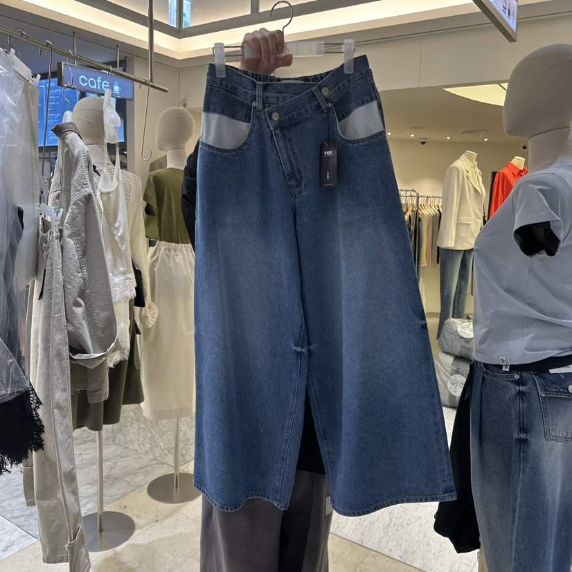 MIXXIN韓國代購女裝新款休閑職業時尚26春夏推薦人氣牛仔褲MIXXIN牛仔褲