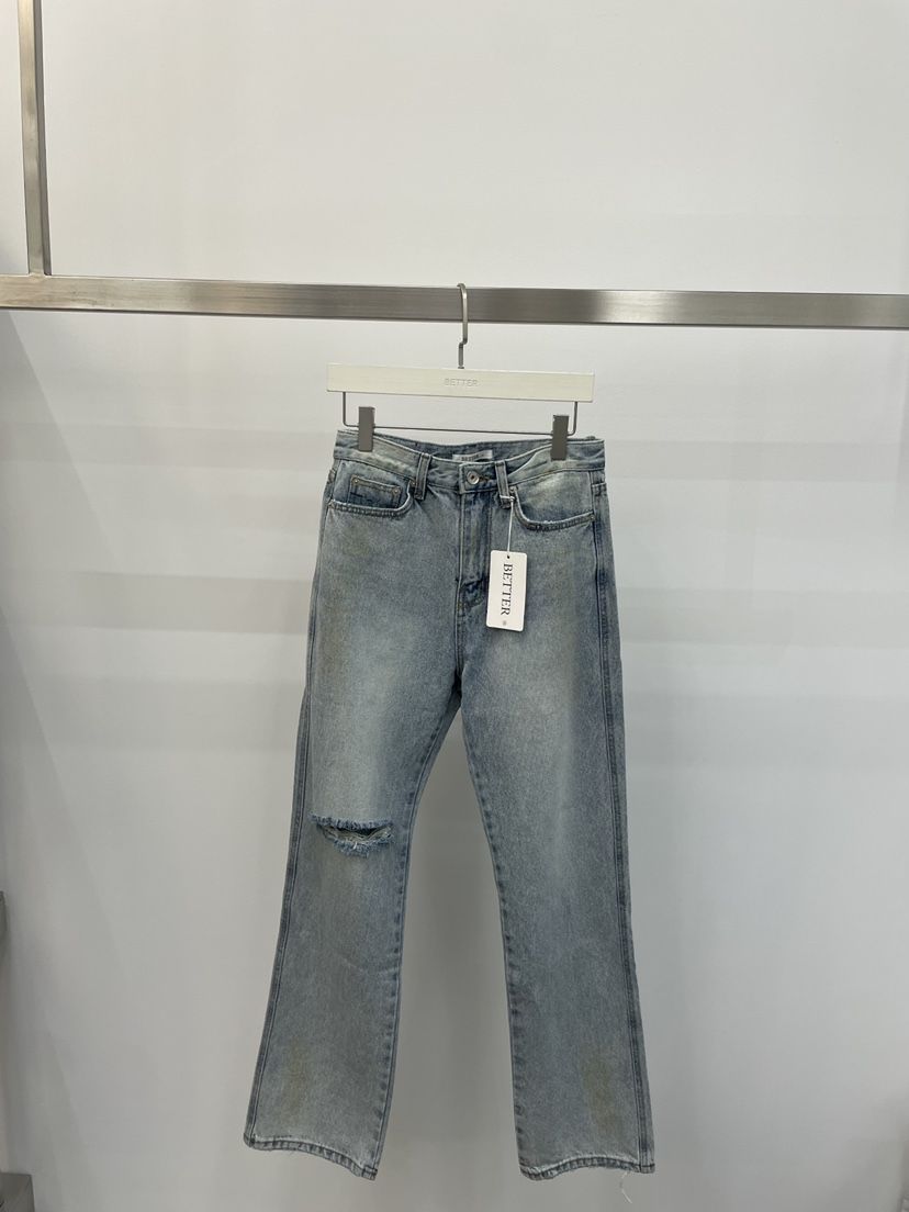 BETTER韓國東大門代購女裝新款人氣推薦牛仔褲水洗牛仔布BETTER牛仔褲