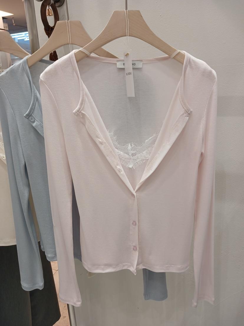 X韓國代購女士新款休閑推薦職業時尚人氣針織衫羊毛衫假兩件BLOWING針織衫