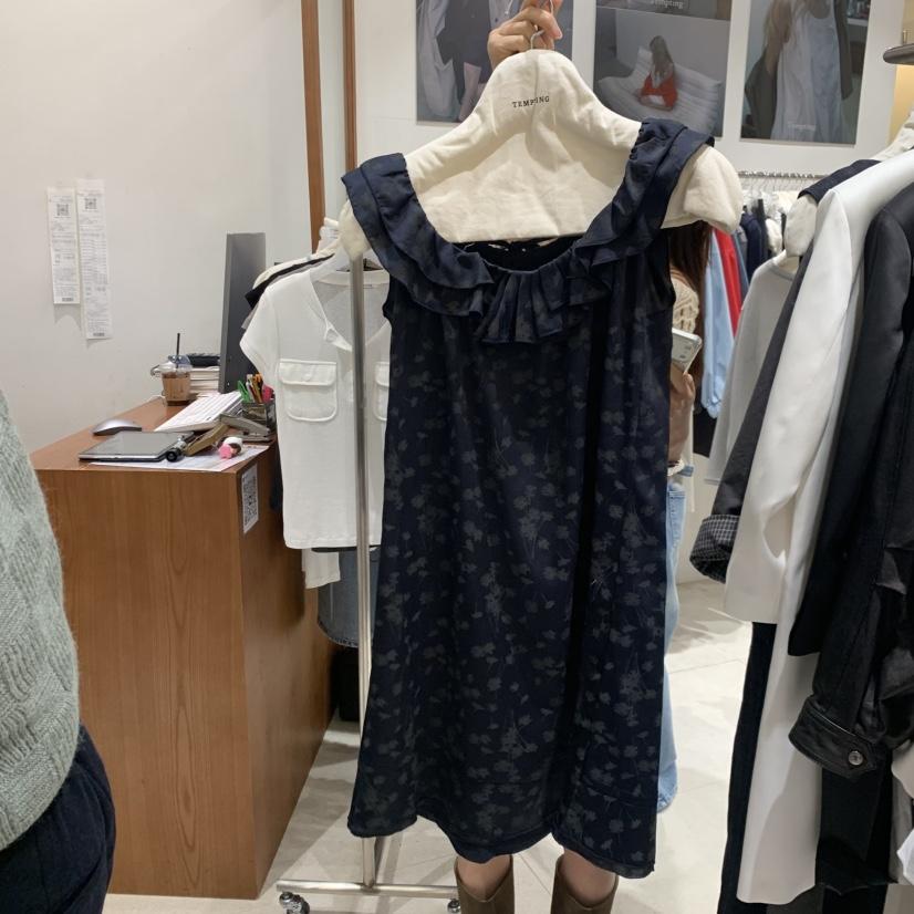 TEMPTING韓國直郵實拍女士新品人氣時尚熱賣連衣裙荷葉邊TEMPTING連衣裙