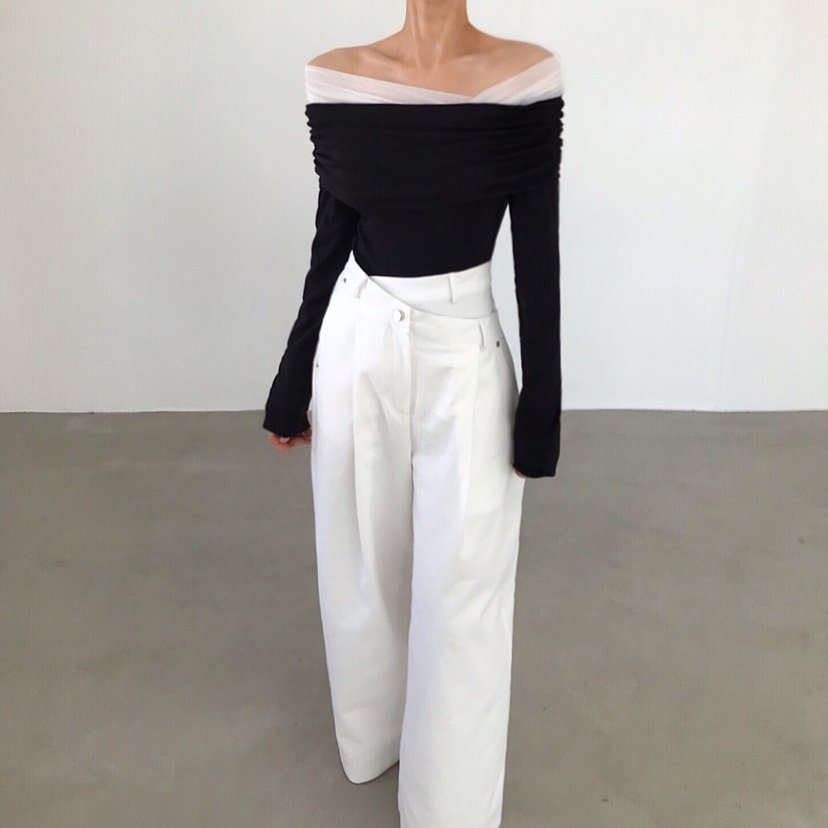 2TWO MOON韓國直郵實拍女裝新款時尚休閑26春夏職業長袖T恤2TWO MOON長袖T恤