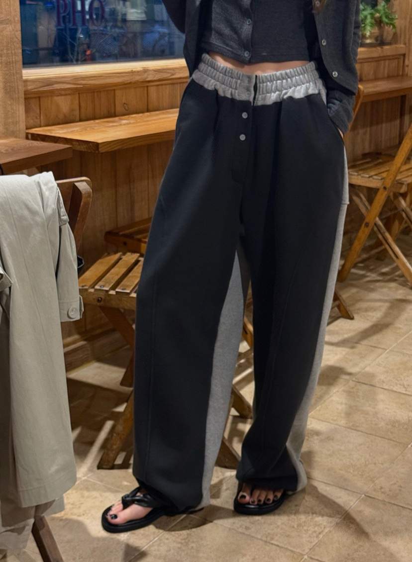 ZEROZERO韓國直郵女裝新款人氣推薦職業26春夏休閑褲條紋紐扣ZEROZERO休閑褲