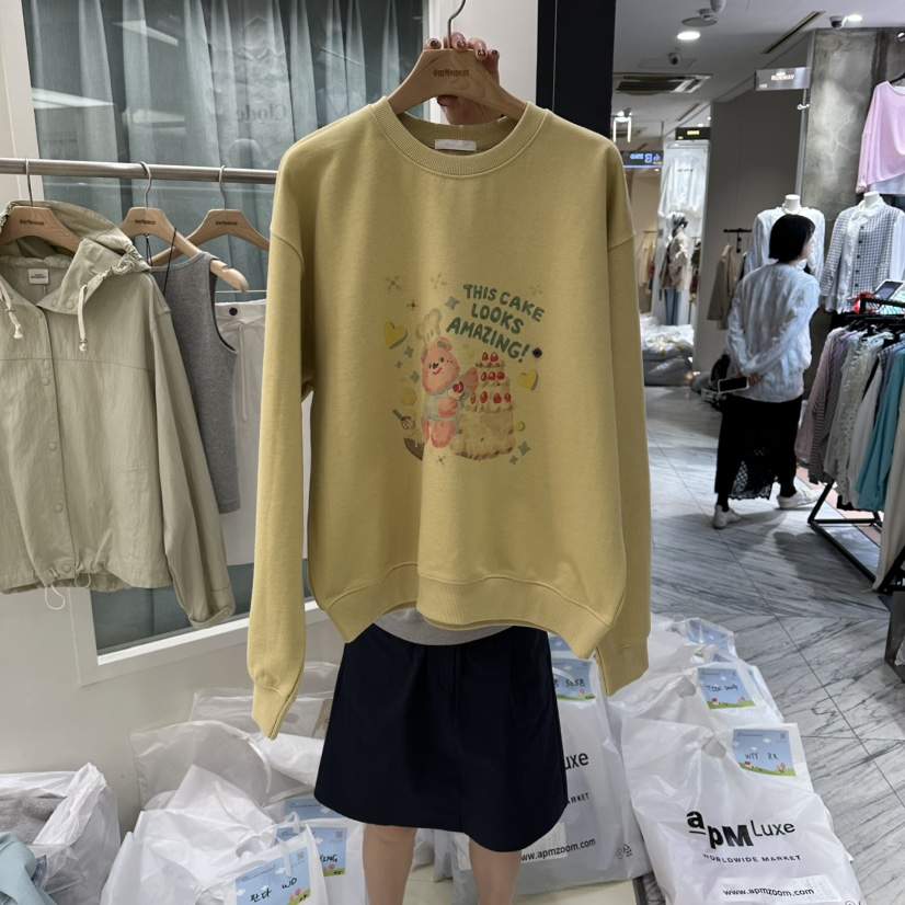 OURMOMENT韓國直郵實拍女裝新品休閑熱賣時尚26春夏人氣衛衣OURMOMENT衛衣