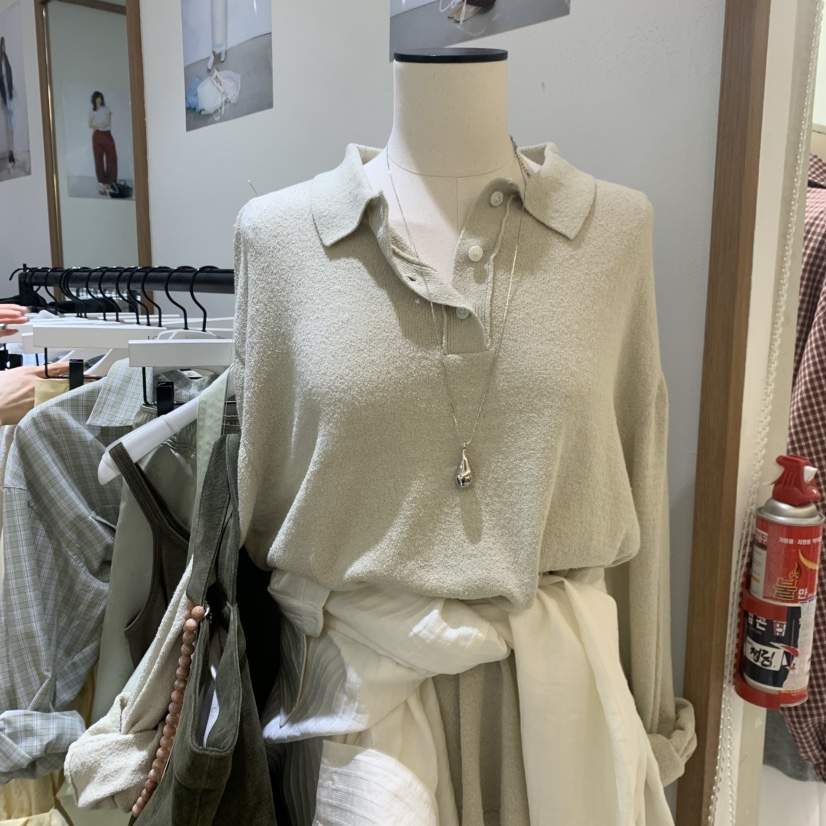 LOFN韓國代購女士新品人氣休閑熱賣推薦時尚針織衫不含內搭LOFN針織衫