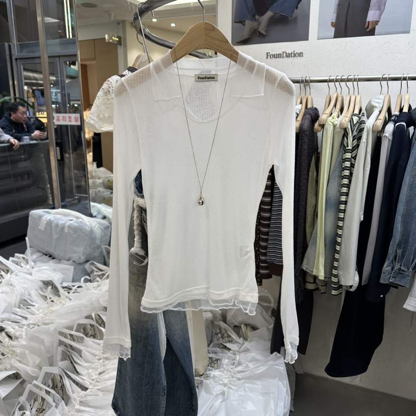 FOUNDATION韓國直郵女士新品人氣職業26春夏休閑熱賣針織衫FOUNDATION針織衫