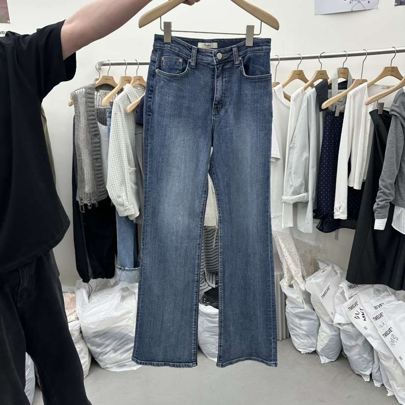 TWELVE韓國代購女士新款人氣職業時尚休閑26春夏牛仔褲修身TWELVE牛仔褲