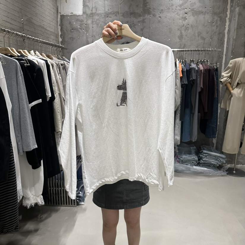 JUNI韓國直郵實拍女士新品人氣時尚休閑26春夏熱賣長袖T恤my juni長袖T恤