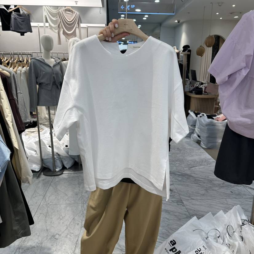 REVE-L韓國直郵實拍女士新款休閑人氣職業時尚推薦26春夏T恤REVE-LT恤