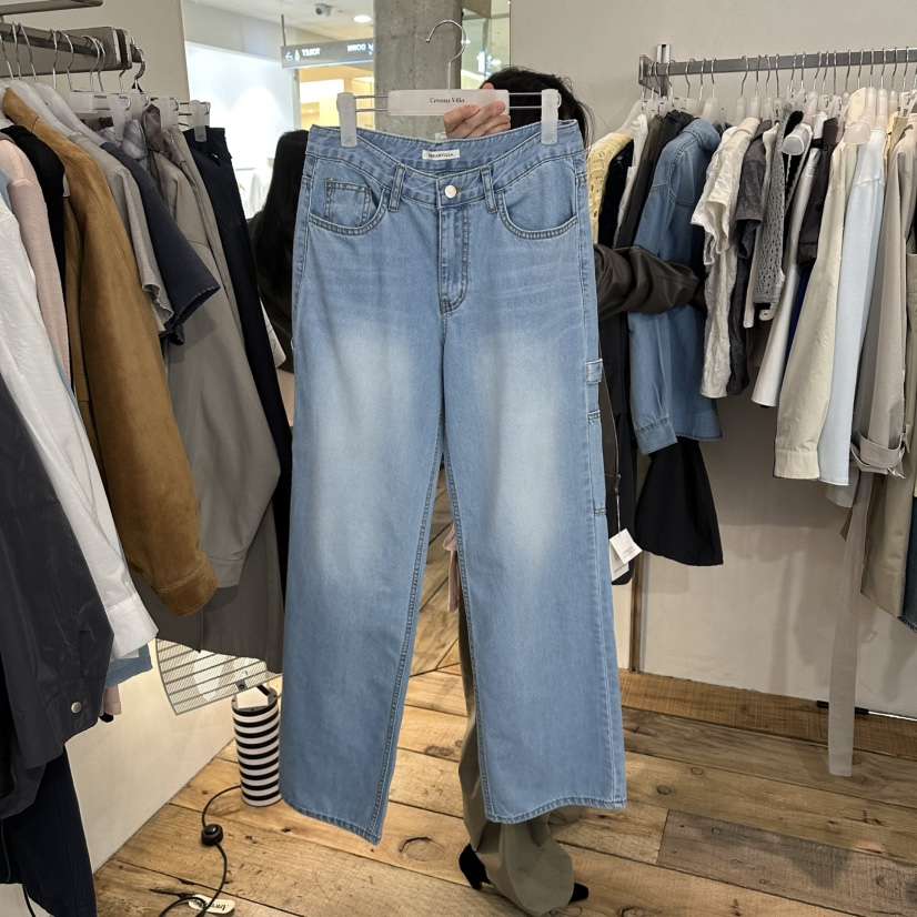 CREAM VILLA韓國東大門代購女士新品時尚牛仔褲CREAMVILLA牛仔褲