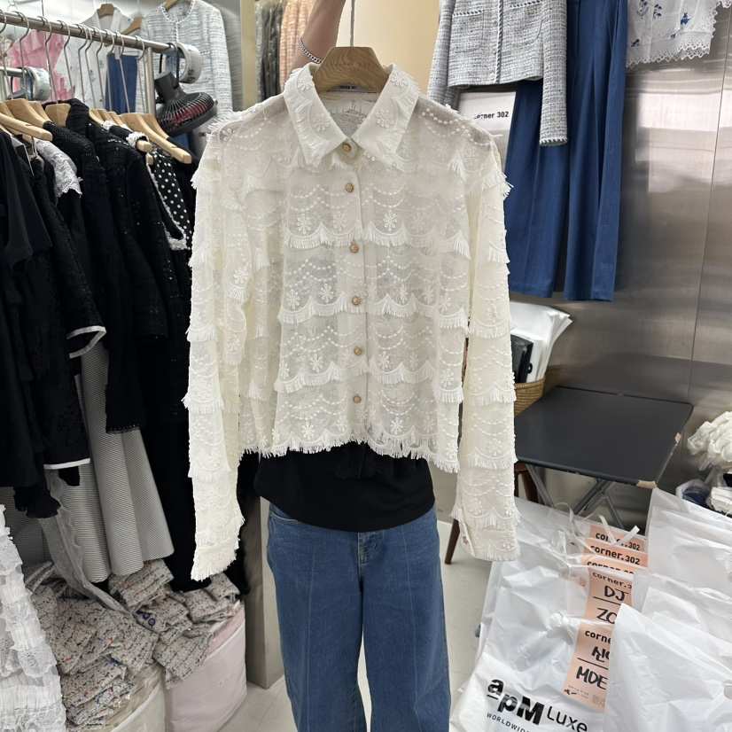 CORNER韓國直郵實拍女裝新品熱賣26春夏職業時尚襯衫蕾絲衫CORNER.302襯衫/蕾絲衫
