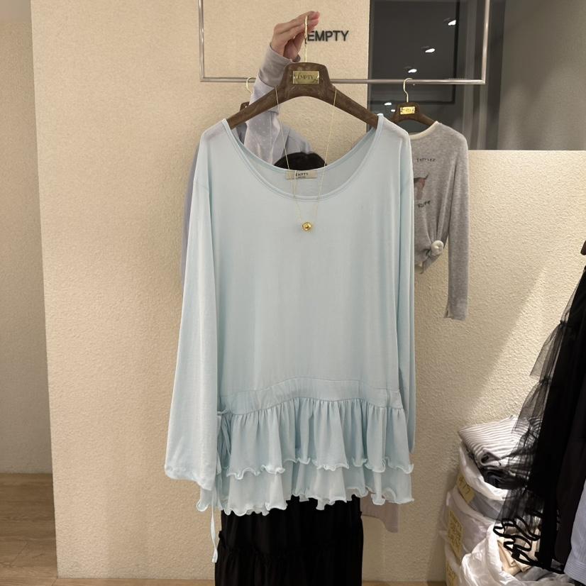 EMPTY韓國直郵女裝新品休閑職業26春夏人氣時尚推薦長袖T恤EMPTY長袖T恤