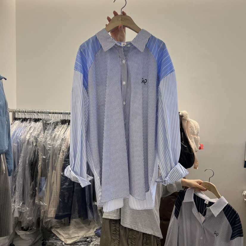 TAN&amp;COMO韓國直郵女士新品人氣26春夏推薦襯衫蕾絲衫tan-COMO襯衫/蕾絲衫