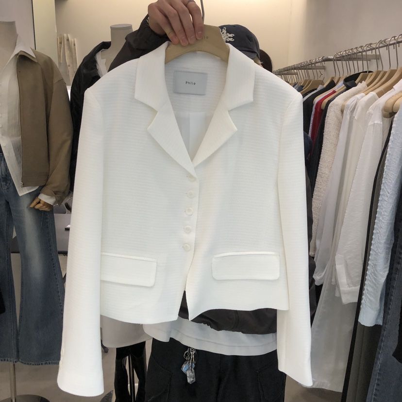 PHILO韓國直郵實拍女士新品熱賣26春夏休閑時尚夾克粗花呢PHILO夾克