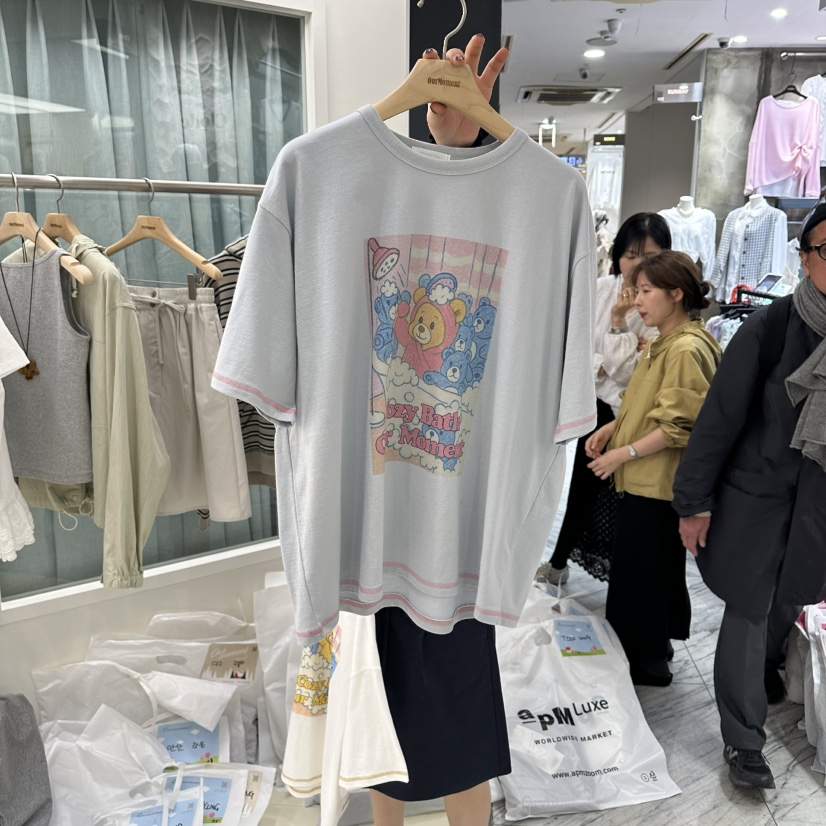 OURMOMENT韓國代購女士新款休閑26春夏熱賣人氣推薦職業T恤OURMOMENTT恤