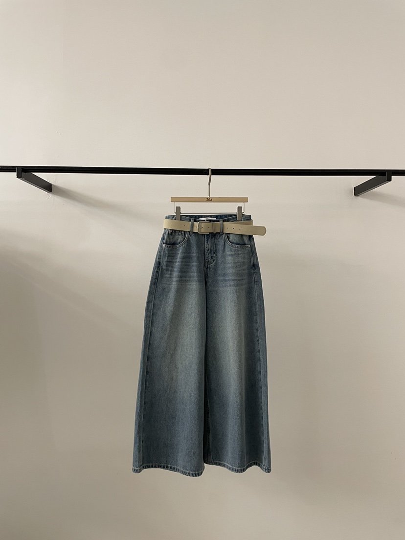 2DA/DARIMI-P韓國代購女裝新款人氣熱賣職業牛仔褲含腰帶2DA/DARIMI-P牛仔褲