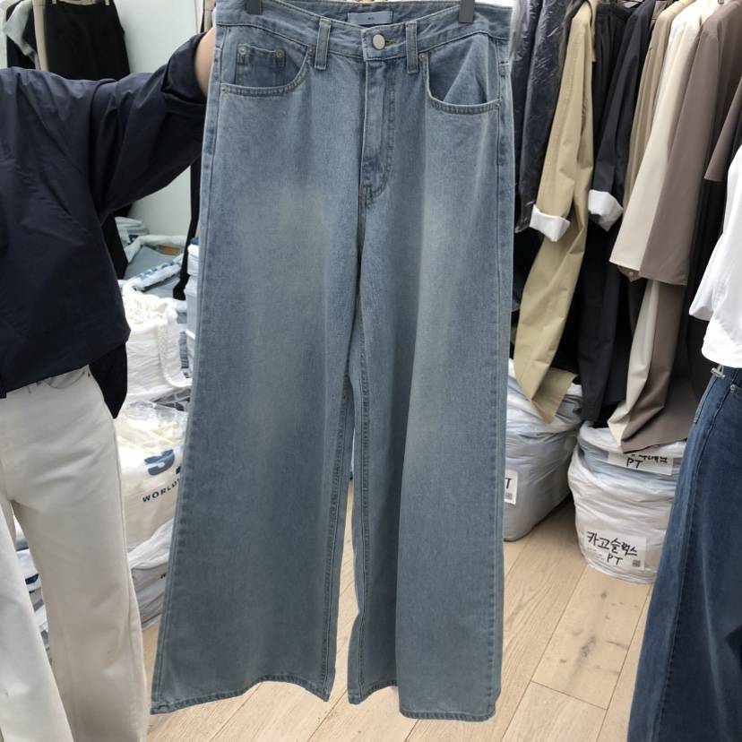 MOI-A韓國直郵女裝新品26春夏時尚休閑人氣職業牛仔褲長款MOI-A牛仔褲