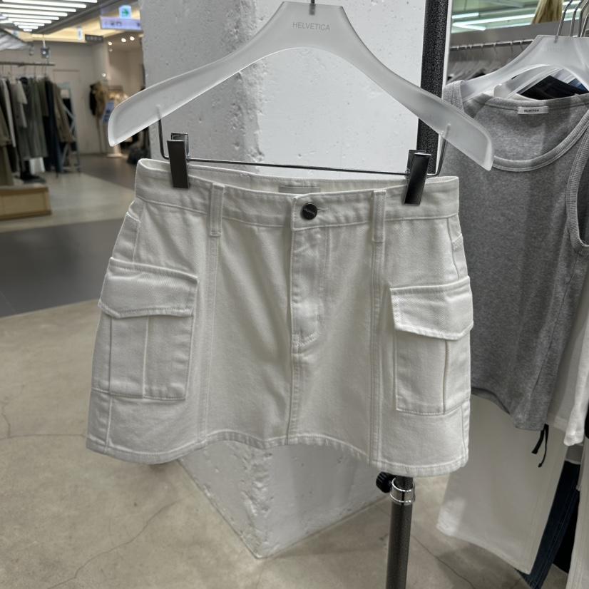 HELVETICA韓國直郵女裝新款時尚推薦休閑職業熱賣短裙口袋HELVETICA短裙