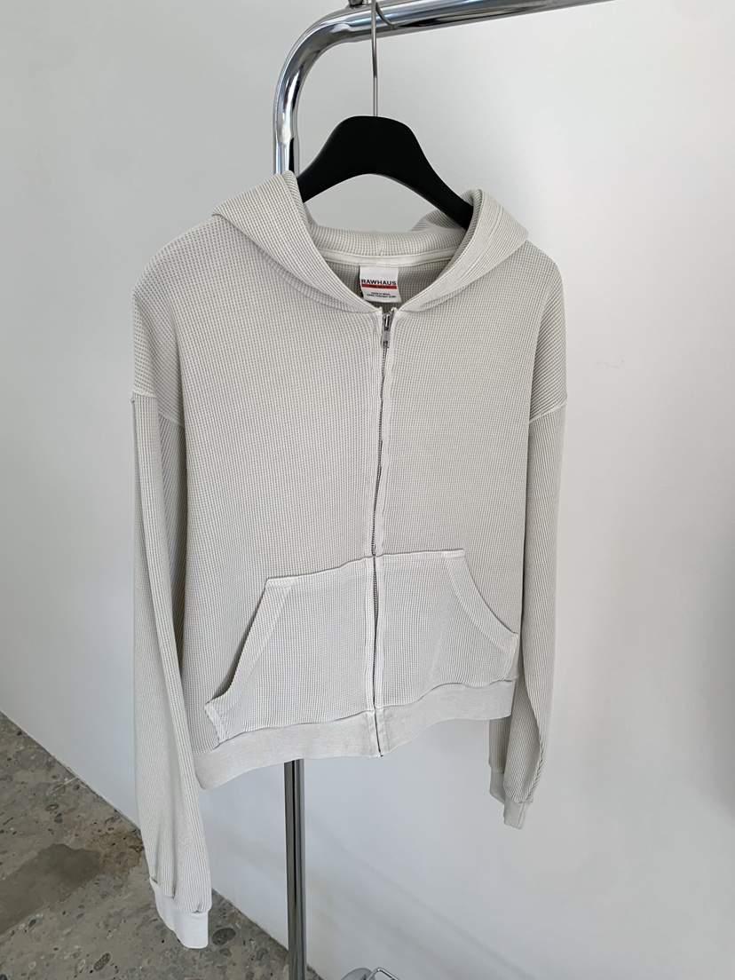 EST韓國直郵實拍女裝新品推薦熱賣時尚夾克華夫格連帽衫短款EST_夾克