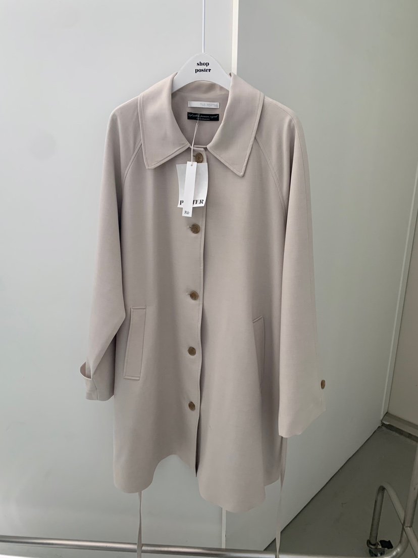 SHOP POSTER韓國東大門直郵女士新品熱賣長款風衣含腰帶SHOP_POSTER長款風衣