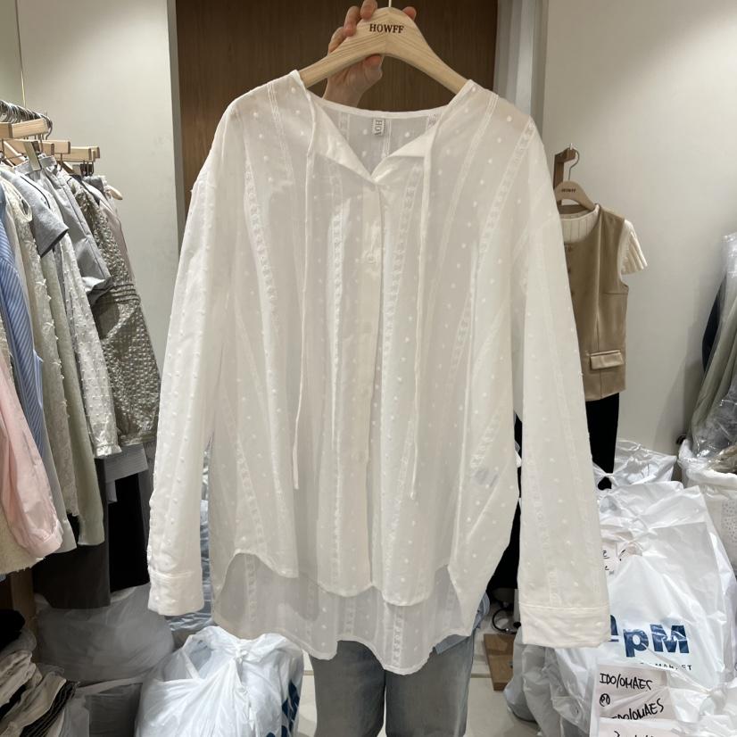HOWFF韓國東大門直郵女士新款推薦時尚休閑人氣襯衫蕾絲衫鵝HOWFF襯衫/蕾絲衫