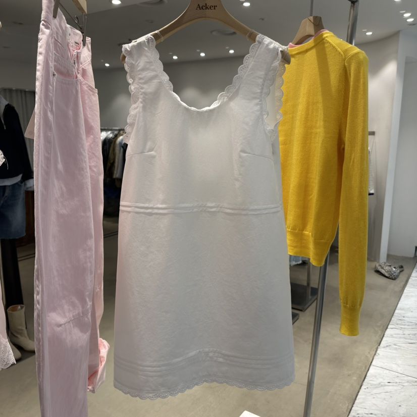 ACKER韓國代購女士新款26春夏職業休閑熱賣推薦連衣裙褶裥ACKER連衣裙