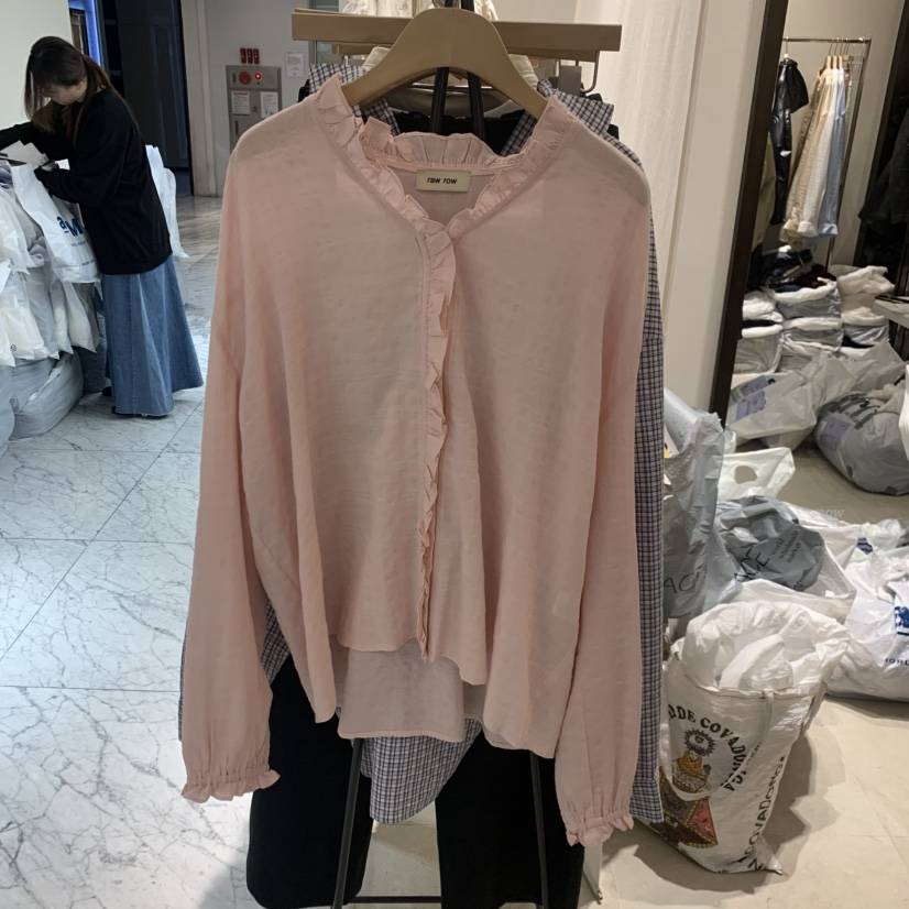 RAWROW韓國直郵實拍女士新品休閑人氣時尚26春夏襯衫蕾絲衫RAWROW襯衫/蕾絲衫