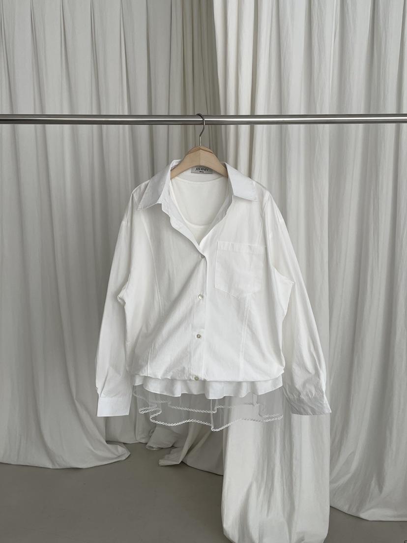 JOURNEY韓國代購女士新款26春夏職業推薦休閑熱賣襯衫蕾絲衫JOURNEY襯衫/蕾絲衫