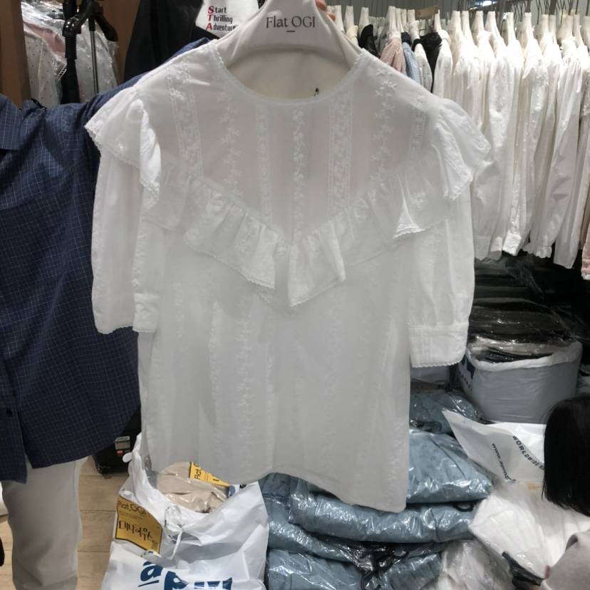 OGI韓國直郵女士新品26春夏熱賣休閑時尚推薦人氣襯衫蕾絲衫FLat OGI襯衫/蕾絲衫