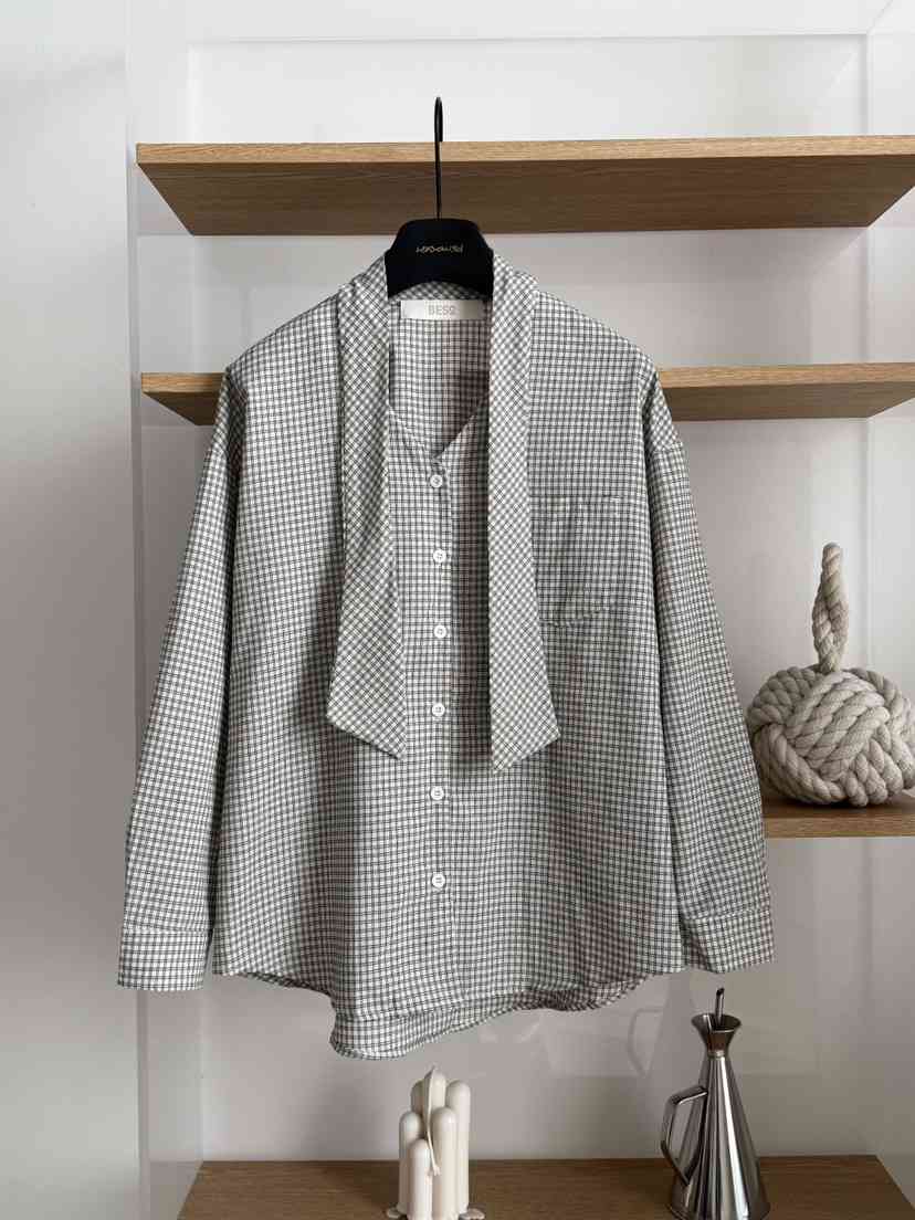 LARCENCICL/BESO韓國東大門代購女士新品26春夏襯衫蕾絲衫LARCENCICL/BESO襯衫/蕾絲衫